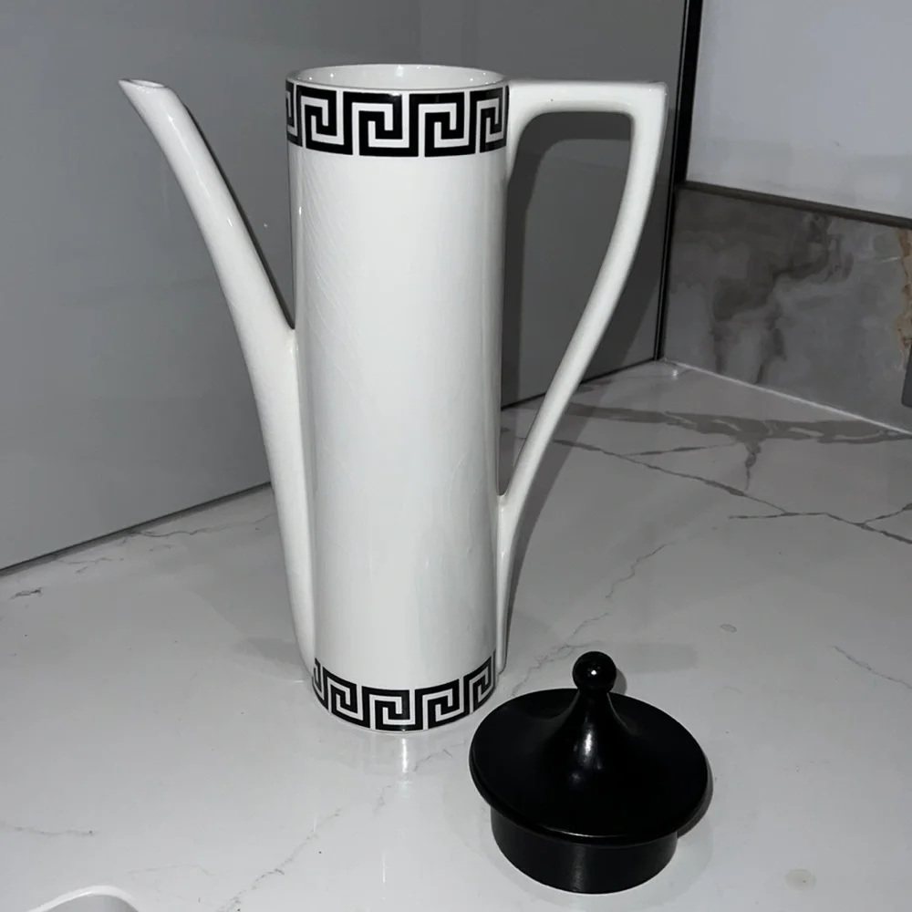 PORTMEIRION POTTERY SUSAN WILLIAMS ELLIS GREEK KEY COFFEE POT